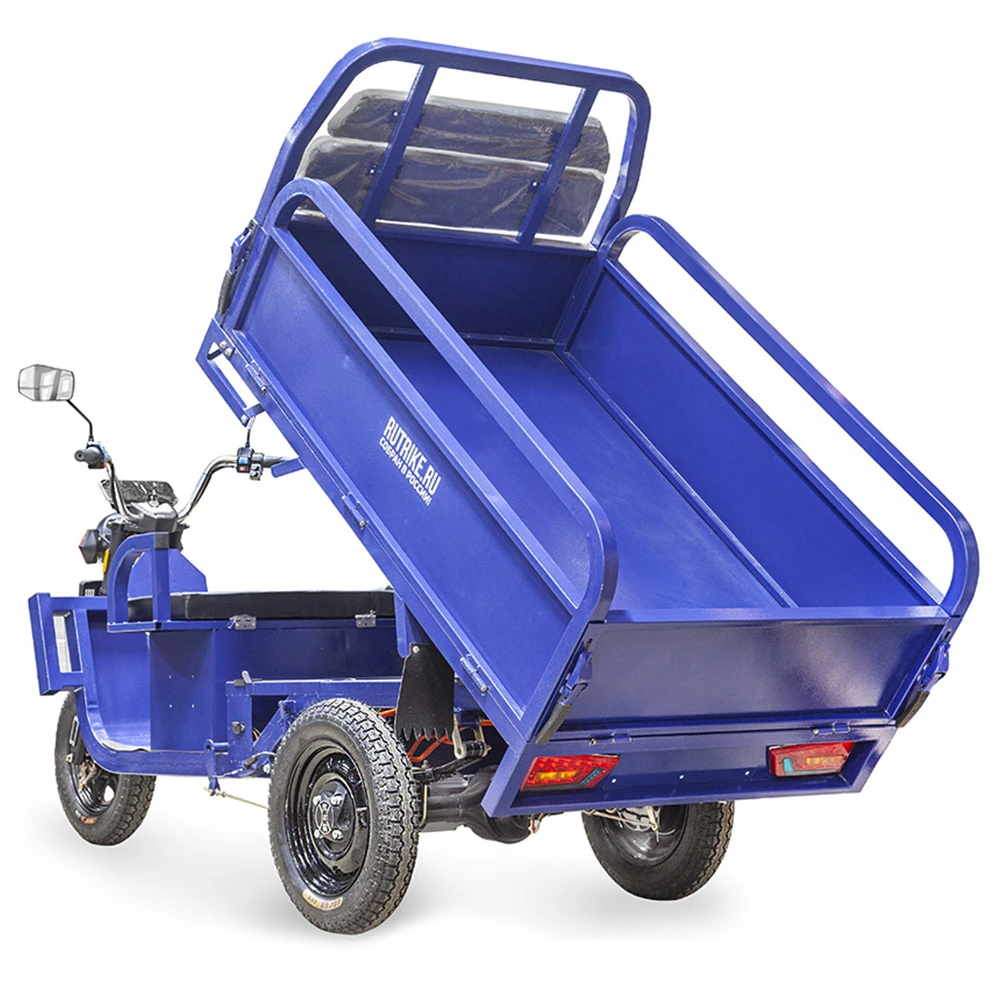 Грузовой электротрицикл Rutrike Партнёр 1500 48V1200W Синий 4